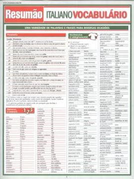 Imagem de RESUMAO - ITALIANO VOCABULARIO